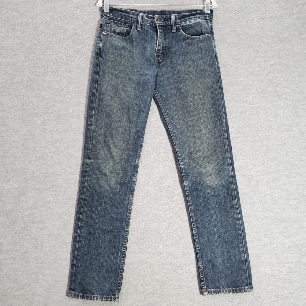 Levi's 511 Men Jeans 29x30 Blue Denim Straight Mid Rise Pockets
